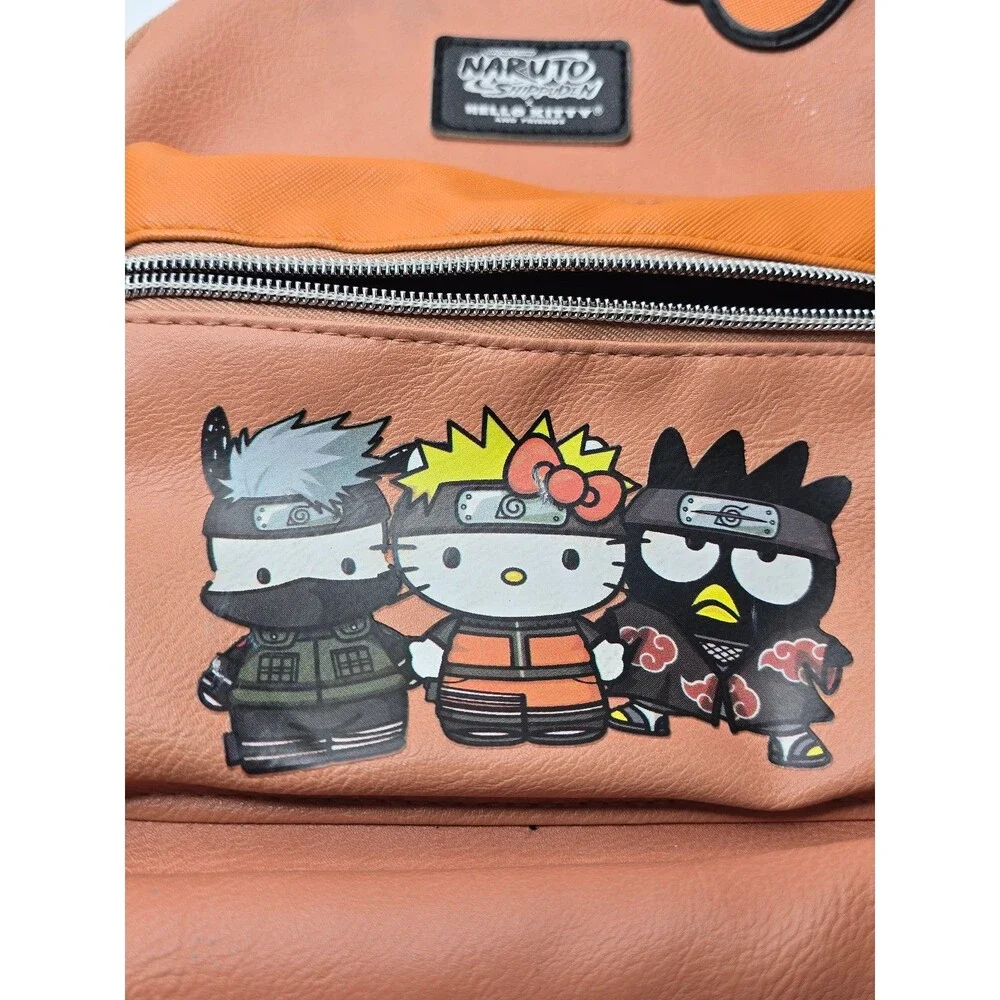 Hello Kitty x Naruto Shippuden Mini Backpack Adjustable Outer Pockets